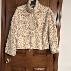 Cozy Cream Teddy Jacket with Stand-Up Collar